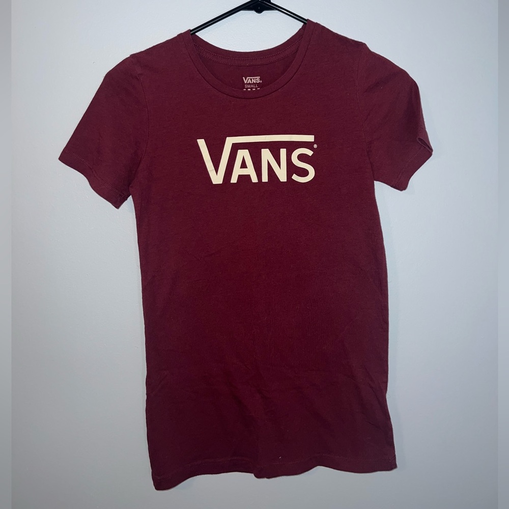 Vans Maroon Short-sleeve T-shirt - Size Small
